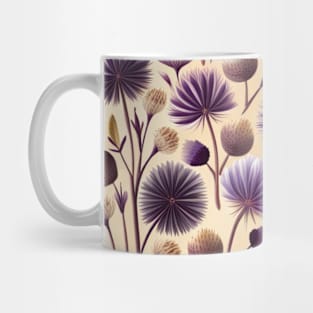 Pressed Dried Flower Design, Wildflowers Mug